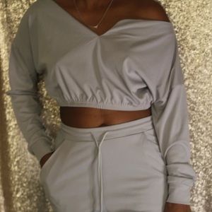 "Iron" Grey Two Piece Stacked Set